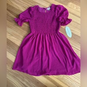 Girls magenta pink dress